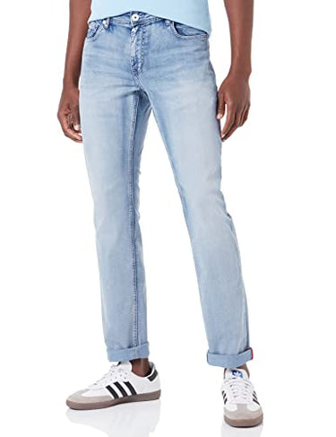 Timezone Herren Slim EduardoTZ, Aqua Blue Wash, 36W / 32L EU im Sale